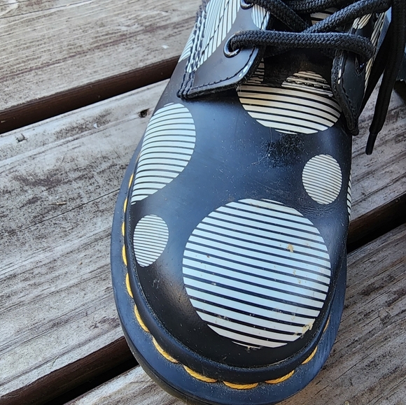 Dr. Martens Black and White Polka Dot Boots - Picture 10 of 10